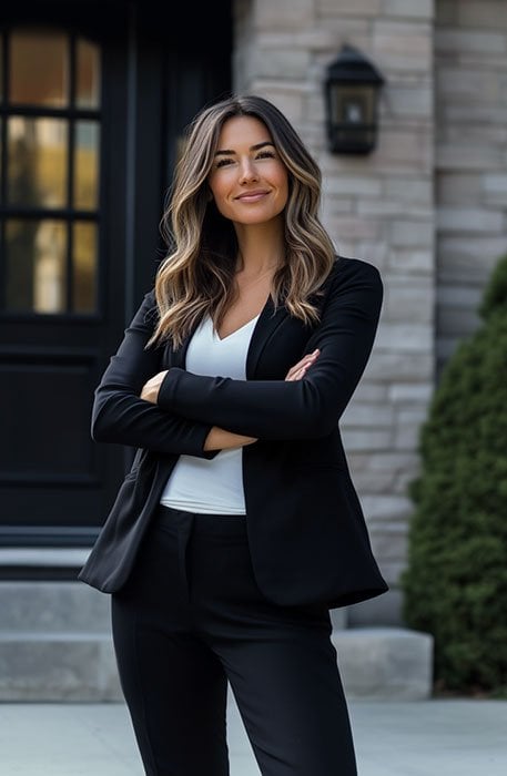 Confident female real estate agent